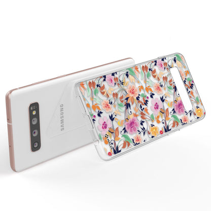 NALIA Handyhülle kompatibel mit Samsung Galaxy S10 Plus, Slim Silikon Hülle Motiv Case Cover Crystal Schutzhülle Durchsichtig Etui Handy-Tasche Backcover Transparent Bumper