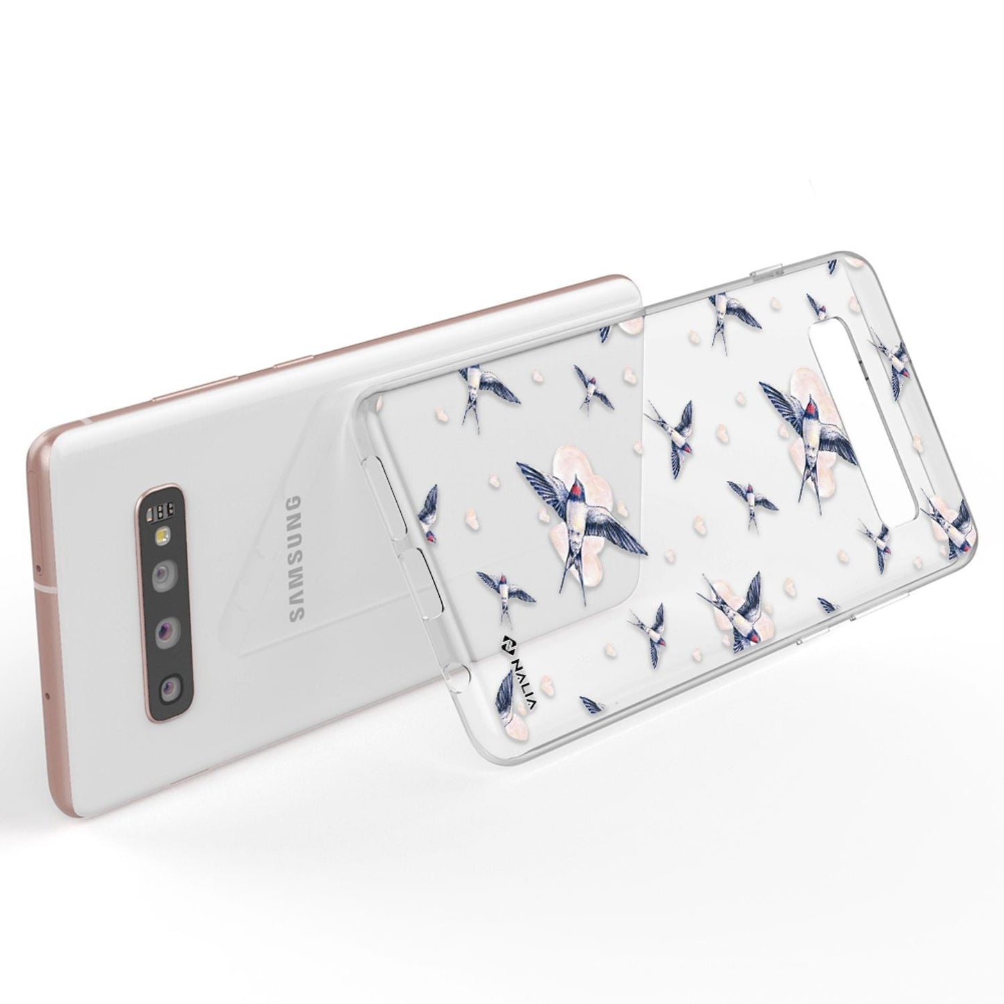 NALIA Handyhülle kompatibel mit Samsung Galaxy S10 Plus, Slim Silikon Hülle Motiv Case Cover Crystal Schutzhülle Durchsichtig Etui Handy-Tasche Backcover Transparent Bumper