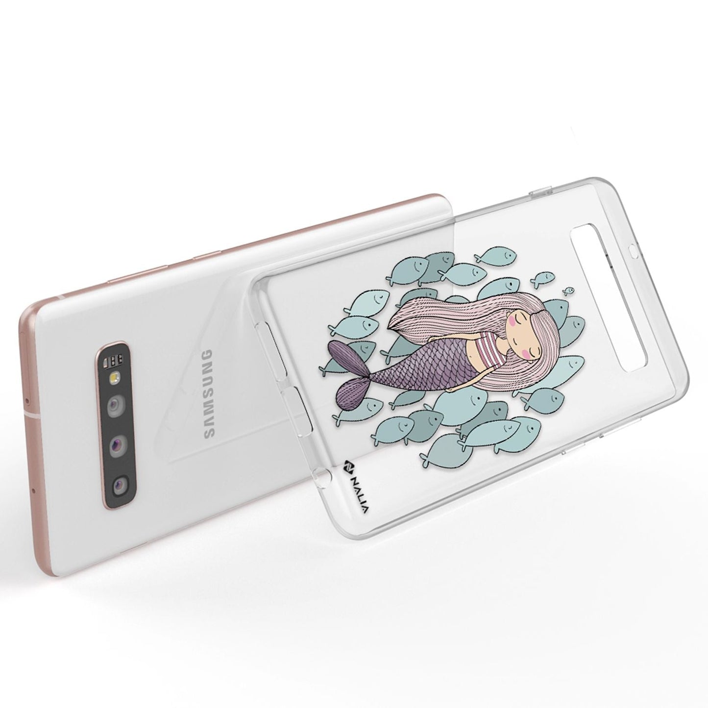 NALIA Handyhülle kompatibel mit Samsung Galaxy S10 Plus, Slim Silikon Hülle Motiv Case Cover Crystal Schutzhülle Durchsichtig Etui Handy-Tasche Backcover Transparent Bumper