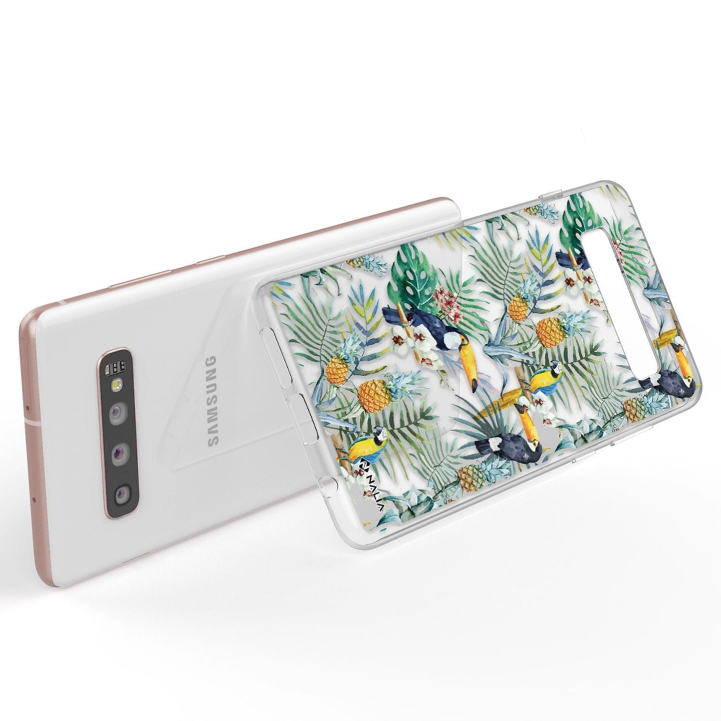 NALIA Handyhülle kompatibel mit Samsung Galaxy S10 Plus, Slim Silikon Hülle Motiv Case Cover Crystal Schutzhülle Durchsichtig Etui Handy-Tasche Backcover Transparent Bumper
