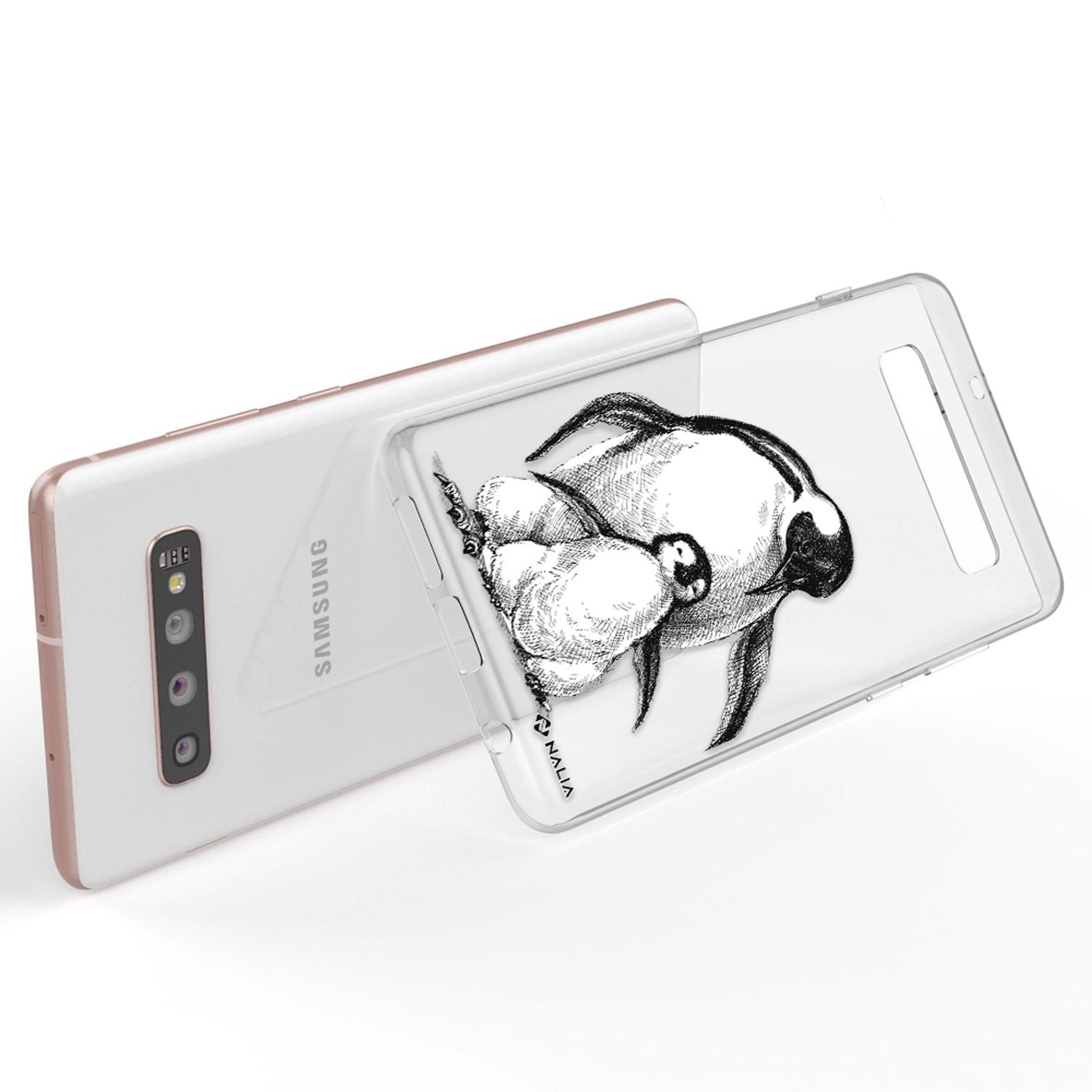 NALIA Handyhülle kompatibel mit Samsung Galaxy S10 Plus, Slim Silikon Hülle Motiv Case Cover Crystal Schutzhülle Durchsichtig Etui Handy-Tasche Backcover Transparent Bumper