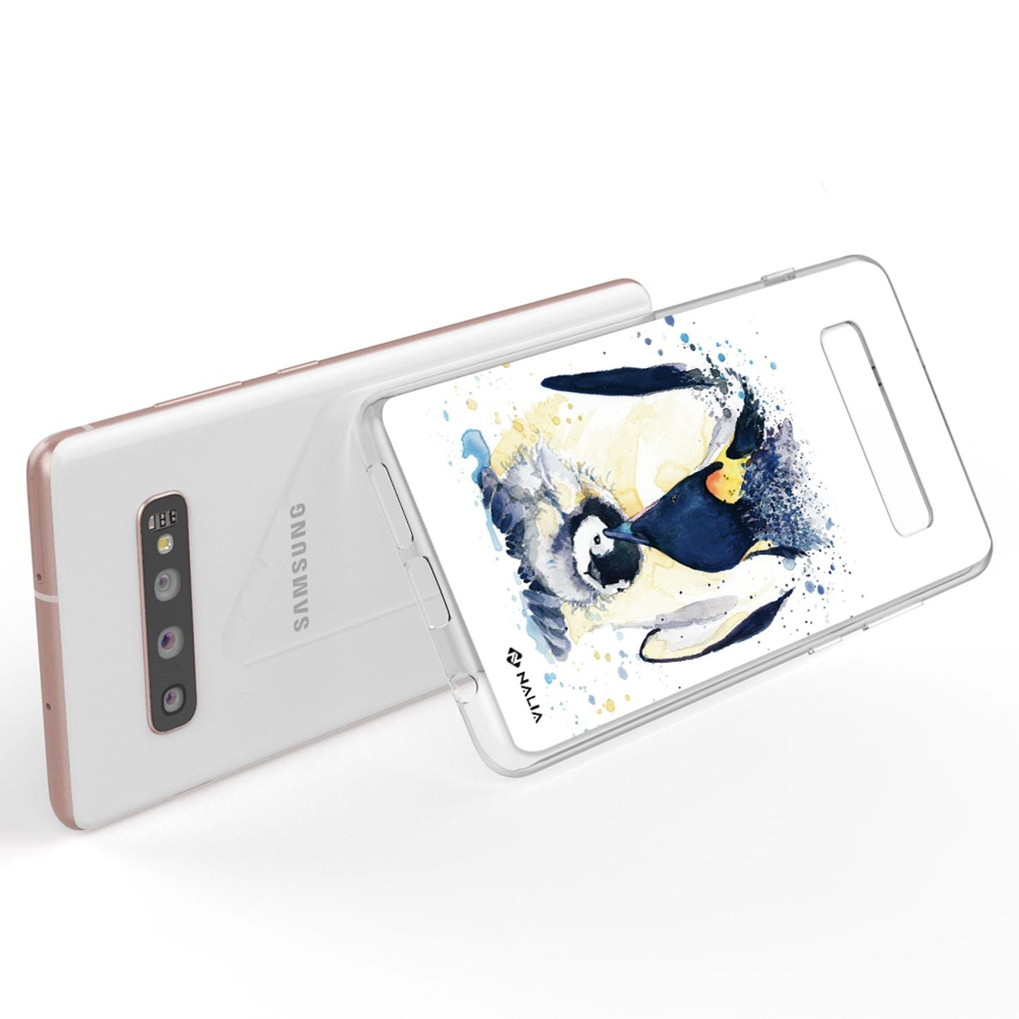 NALIA Handyhülle kompatibel mit Samsung Galaxy S10 Plus, Slim Silikon Hülle Motiv Case Cover Crystal Schutzhülle Durchsichtig Etui Handy-Tasche Backcover Transparent Bumper