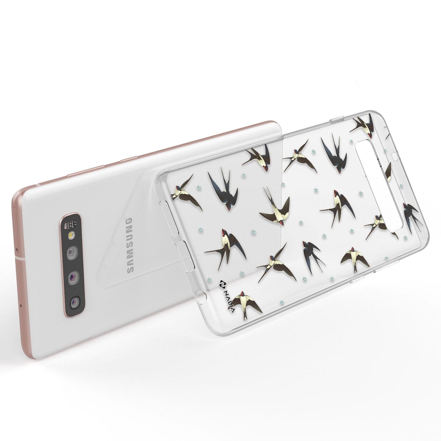 NALIA Handyhülle kompatibel mit Samsung Galaxy S10 Plus, Slim Silikon Hülle Motiv Case Cover Crystal Schutzhülle Durchsichtig Etui Handy-Tasche Backcover Transparent Bumper