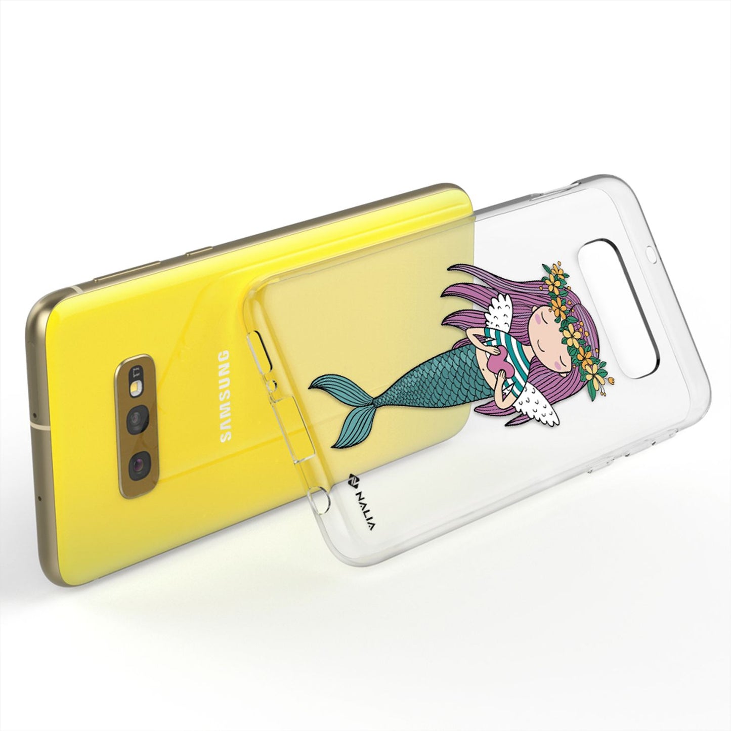 NALIA Handyhülle kompatibel mit Samsung Galaxy S10e, Slim Silikon Hülle Motiv Case Cover Crystal Schutzhülle, Durchsichtig Etui Handy-Tasche Backcover Transparent Bumper