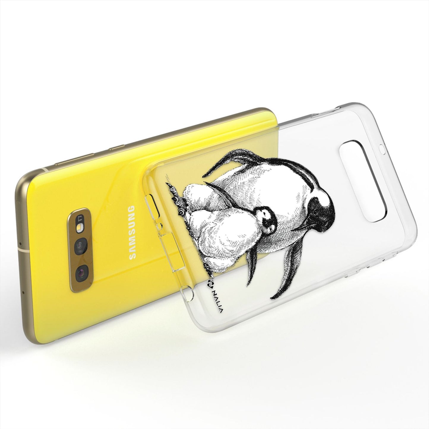 NALIA Handyhülle kompatibel mit Samsung Galaxy S10e, Slim Silikon Hülle Motiv Case Cover Crystal Schutzhülle, Durchsichtig Etui Handy-Tasche Backcover Transparent Bumper