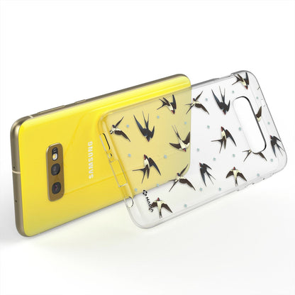 NALIA Handyhülle kompatibel mit Samsung Galaxy S10e, Slim Silikon Hülle Motiv Case Cover Crystal Schutzhülle, Durchsichtig Etui Handy-Tasche Backcover Transparent Bumper