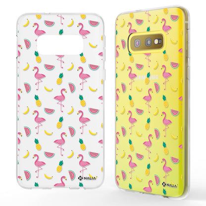 NALIA Handyhülle kompatibel mit Samsung Galaxy S10e, Slim Silikon Hülle Motiv Case Cover Crystal Schutzhülle, Durchsichtig Etui Handy-Tasche Backcover Transparent Bumper