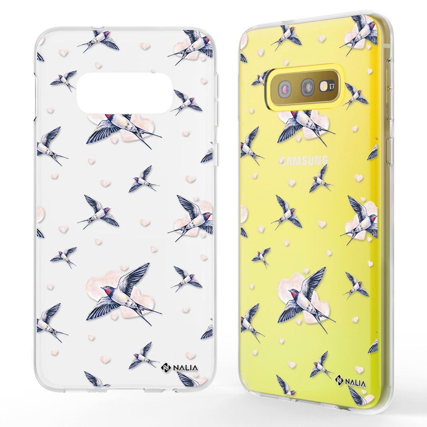 NALIA Handyhülle kompatibel mit Samsung Galaxy S10e, Slim Silikon Hülle Motiv Case Cover Crystal Schutzhülle, Durchsichtig Etui Handy-Tasche Backcover Transparent Bumper