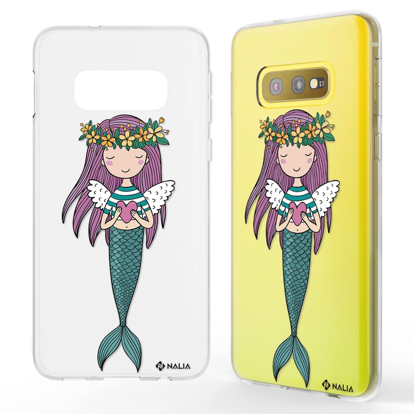 NALIA Handyhülle kompatibel mit Samsung Galaxy S10e, Slim Silikon Hülle Motiv Case Cover Crystal Schutzhülle, Durchsichtig Etui Handy-Tasche Backcover Transparent Bumper