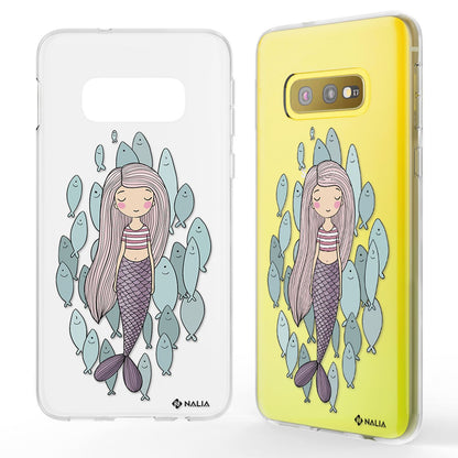 NALIA Handyhülle kompatibel mit Samsung Galaxy S10e, Slim Silikon Hülle Motiv Case Cover Crystal Schutzhülle, Durchsichtig Etui Handy-Tasche Backcover Transparent Bumper
