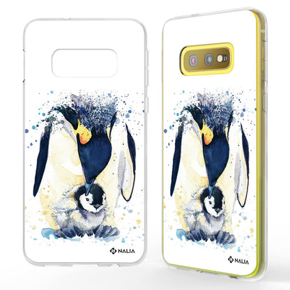 NALIA Handyhülle kompatibel mit Samsung Galaxy S10e, Slim Silikon Hülle Motiv Case Cover Crystal Schutzhülle, Durchsichtig Etui Handy-Tasche Backcover Transparent Bumper