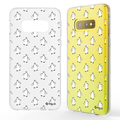 NALIA Handyhülle kompatibel mit Samsung Galaxy S10e, Slim Silikon Hülle Motiv Case Cover Crystal Schutzhülle, Durchsichtig Etui Handy-Tasche Backcover Transparent Bumper