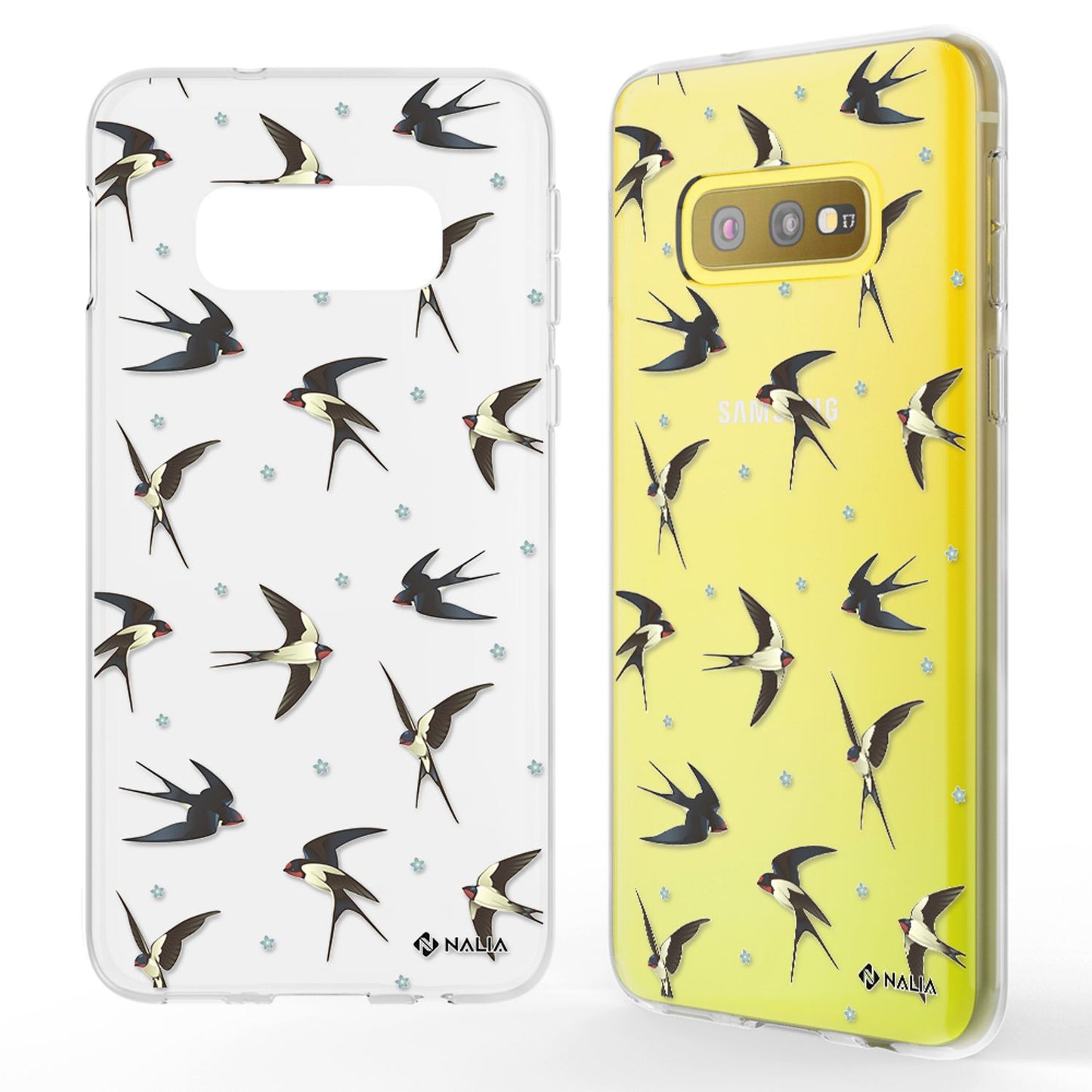 NALIA Handyhülle kompatibel mit Samsung Galaxy S10e, Slim Silikon Hülle Motiv Case Cover Crystal Schutzhülle, Durchsichtig Etui Handy-Tasche Backcover Transparent Bumper