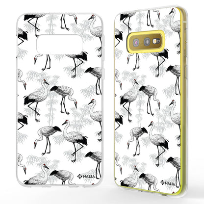NALIA Handyhülle kompatibel mit Samsung Galaxy S10e, Slim Silikon Hülle Motiv Case Cover Crystal Schutzhülle, Durchsichtig Etui Handy-Tasche Backcover Transparent Bumper