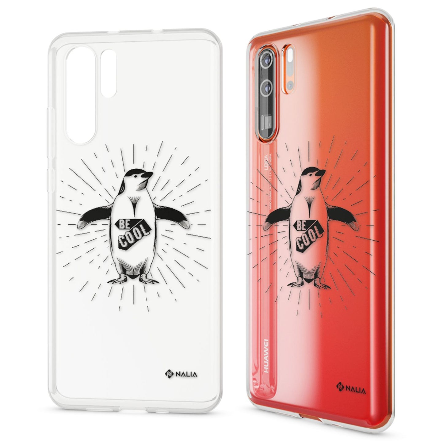 NALIA Hülle kompatibel mit Huawei P30 Pro, Motiv Handyhülle Ultra-Slim Silikon Case Crystal Cover Schutzhülle Durchsichtig, Dünne Handy-Tasche Backcover Transparent Bumper