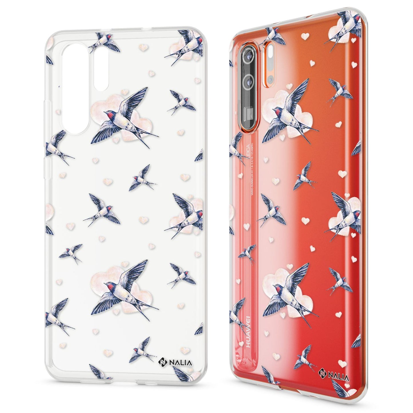 NALIA Hülle kompatibel mit Huawei P30 Pro, Motiv Handyhülle Ultra-Slim Silikon Case Crystal Cover Schutzhülle Durchsichtig, Dünne Handy-Tasche Backcover Transparent Bumper