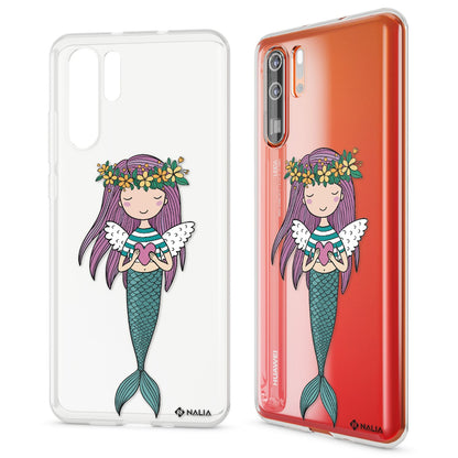 NALIA Hülle kompatibel mit Huawei P30 Pro, Motiv Handyhülle Ultra-Slim Silikon Case Crystal Cover Schutzhülle Durchsichtig, Dünne Handy-Tasche Backcover Transparent Bumper