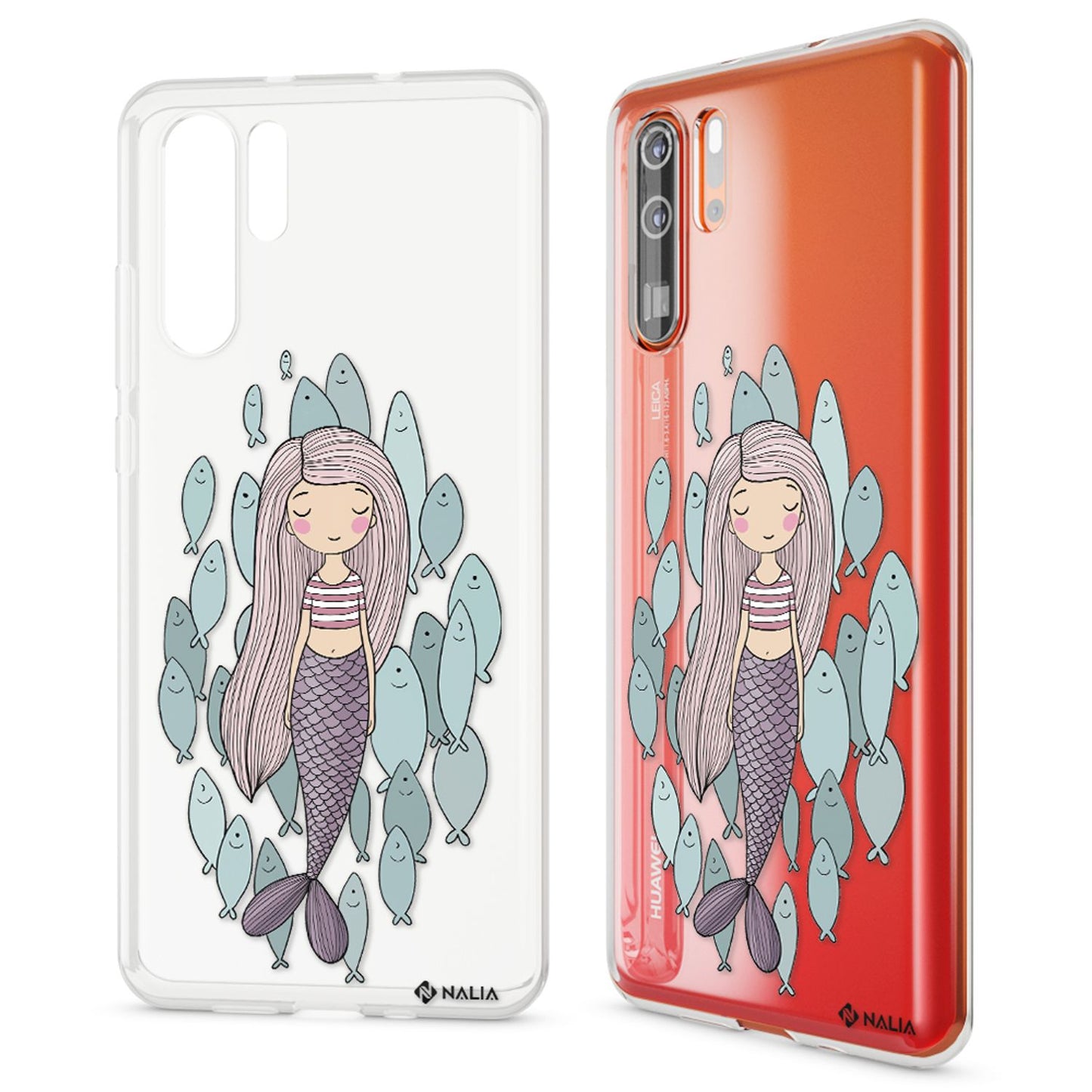 NALIA Hülle kompatibel mit Huawei P30 Pro, Motiv Handyhülle Ultra-Slim Silikon Case Crystal Cover Schutzhülle Durchsichtig, Dünne Handy-Tasche Backcover Transparent Bumper