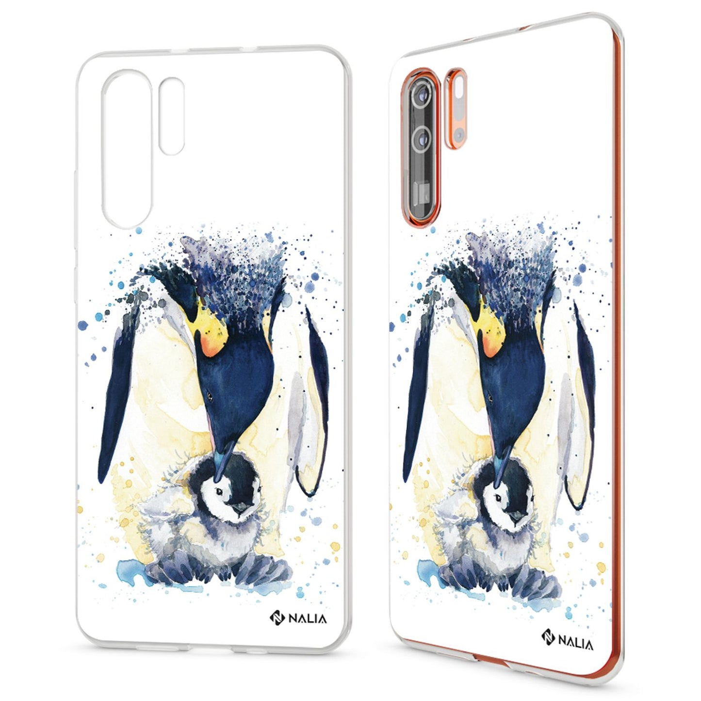 NALIA Hülle kompatibel mit Huawei P30 Pro, Motiv Handyhülle Ultra-Slim Silikon Case Crystal Cover Schutzhülle Durchsichtig, Dünne Handy-Tasche Backcover Transparent Bumper