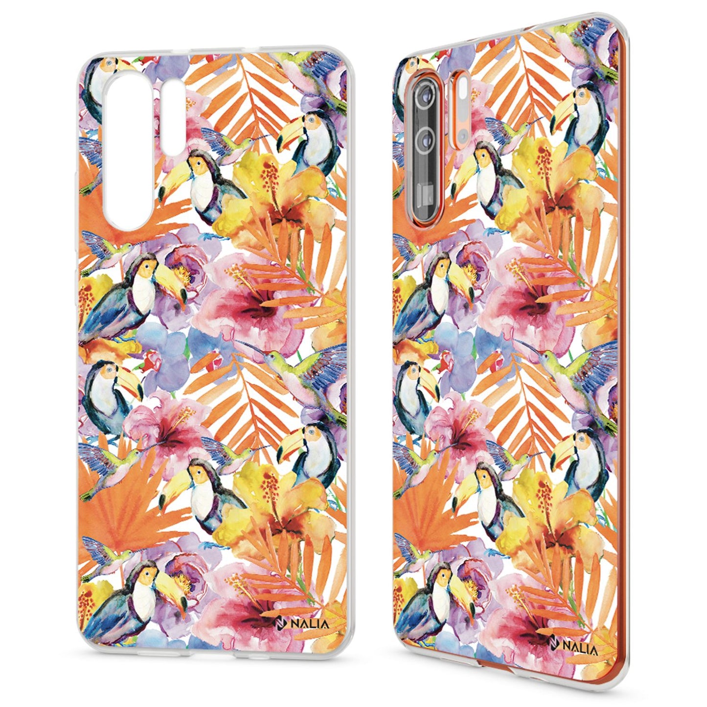 NALIA Hülle kompatibel mit Huawei P30 Pro, Motiv Handyhülle Ultra-Slim Silikon Case Crystal Cover Schutzhülle Durchsichtig, Dünne Handy-Tasche Backcover Transparent Bumper
