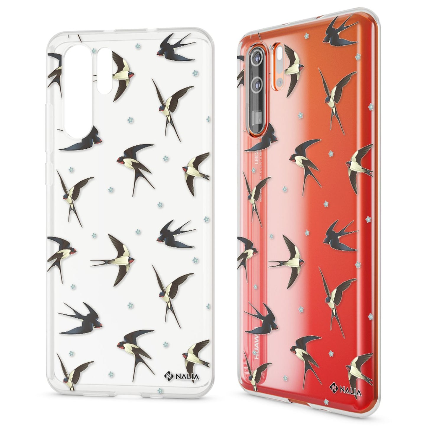 NALIA Hülle kompatibel mit Huawei P30 Pro, Motiv Handyhülle Ultra-Slim Silikon Case Crystal Cover Schutzhülle Durchsichtig, Dünne Handy-Tasche Backcover Transparent Bumper