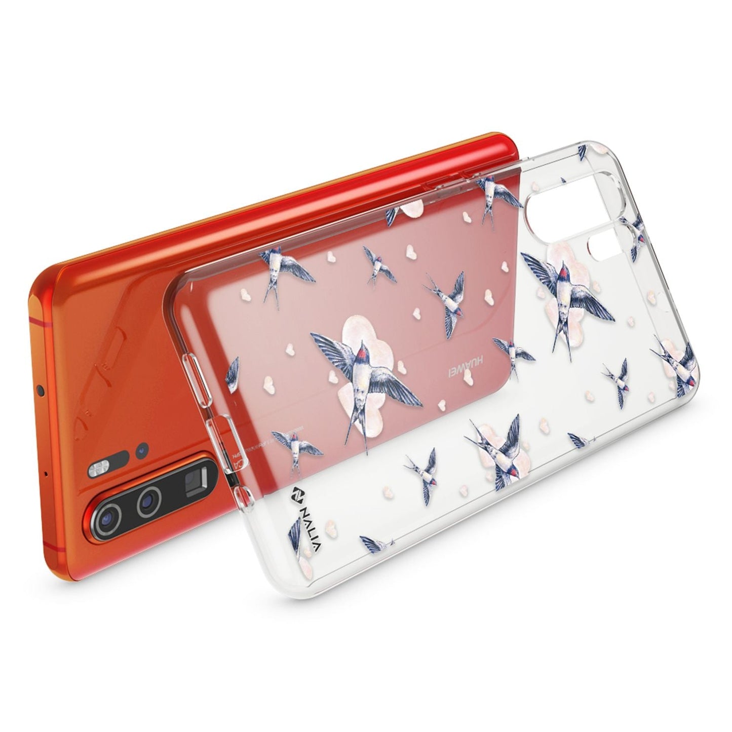 NALIA Hülle kompatibel mit Huawei P30 Pro, Motiv Handyhülle Ultra-Slim Silikon Case Crystal Cover Schutzhülle Durchsichtig, Dünne Handy-Tasche Backcover Transparent Bumper