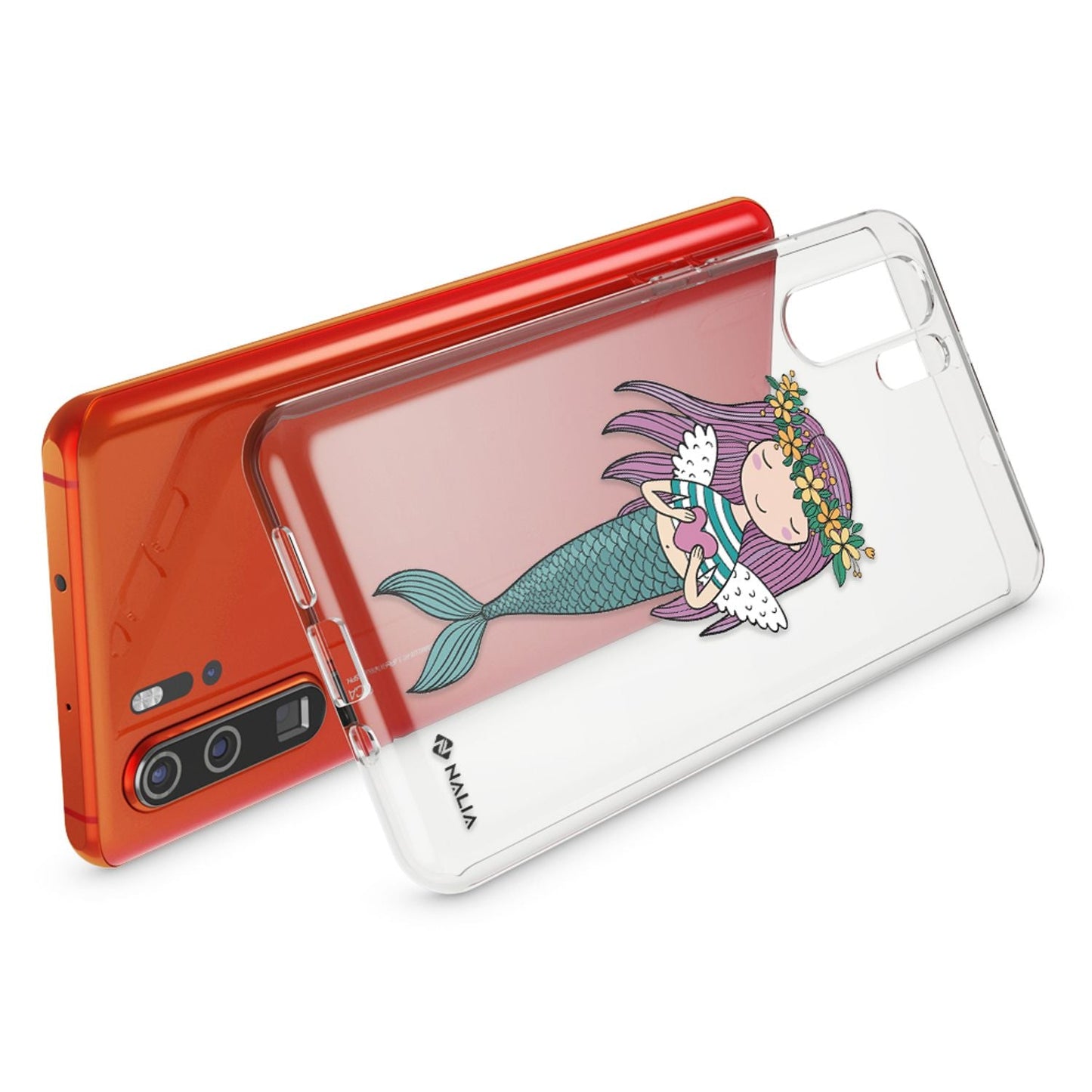 NALIA Hülle kompatibel mit Huawei P30 Pro, Motiv Handyhülle Ultra-Slim Silikon Case Crystal Cover Schutzhülle Durchsichtig, Dünne Handy-Tasche Backcover Transparent Bumper