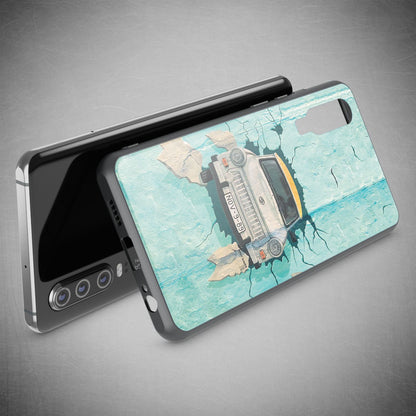 NALIA Hartglas Hülle kompatibel mit Huawei P30, Original Berlin Design Motiv Hardcase aus 9H Tempered Glass & Silikon Bumper, Robuste Handyhülle Cover Case