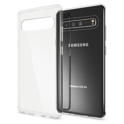 NALIA Transparente Silikonhülle für Samsung Galaxy S10 5G – Anti-Gelb & Rutschfest – GLAZE (Handyhülle Kristallklar, Schlank & Stoßfest) – Marke aus Berlin