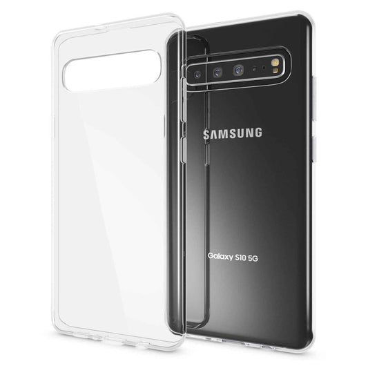 NALIA Transparente Silikonhülle für Samsung Galaxy S10 5G – Anti-Gelb & Rutschfest – GLAZE (Handyhülle Kristallklar, Schlank & Stoßfest) – Marke aus Berlin