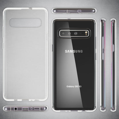 NALIA Transparente Silikonhülle für Samsung Galaxy S10 5G – Anti-Gelb & Rutschfest – GLAZE (Handyhülle Kristallklar, Schlank & Stoßfest) – Marke aus Berlin