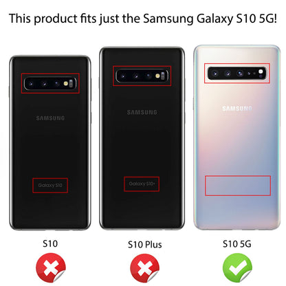 NALIA Transparente Silikonhülle für Samsung Galaxy S10 5G – Anti-Gelb & Rutschfest – GLAZE (Handyhülle Kristallklar, Schlank & Stoßfest) – Marke aus Berlin