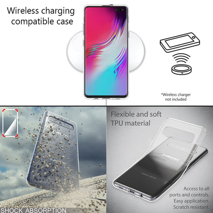 NALIA Transparente Silikonhülle für Samsung Galaxy S10 5G – Anti-Gelb & Rutschfest – GLAZE (Handyhülle Kristallklar, Schlank & Stoßfest) – Marke aus Berlin