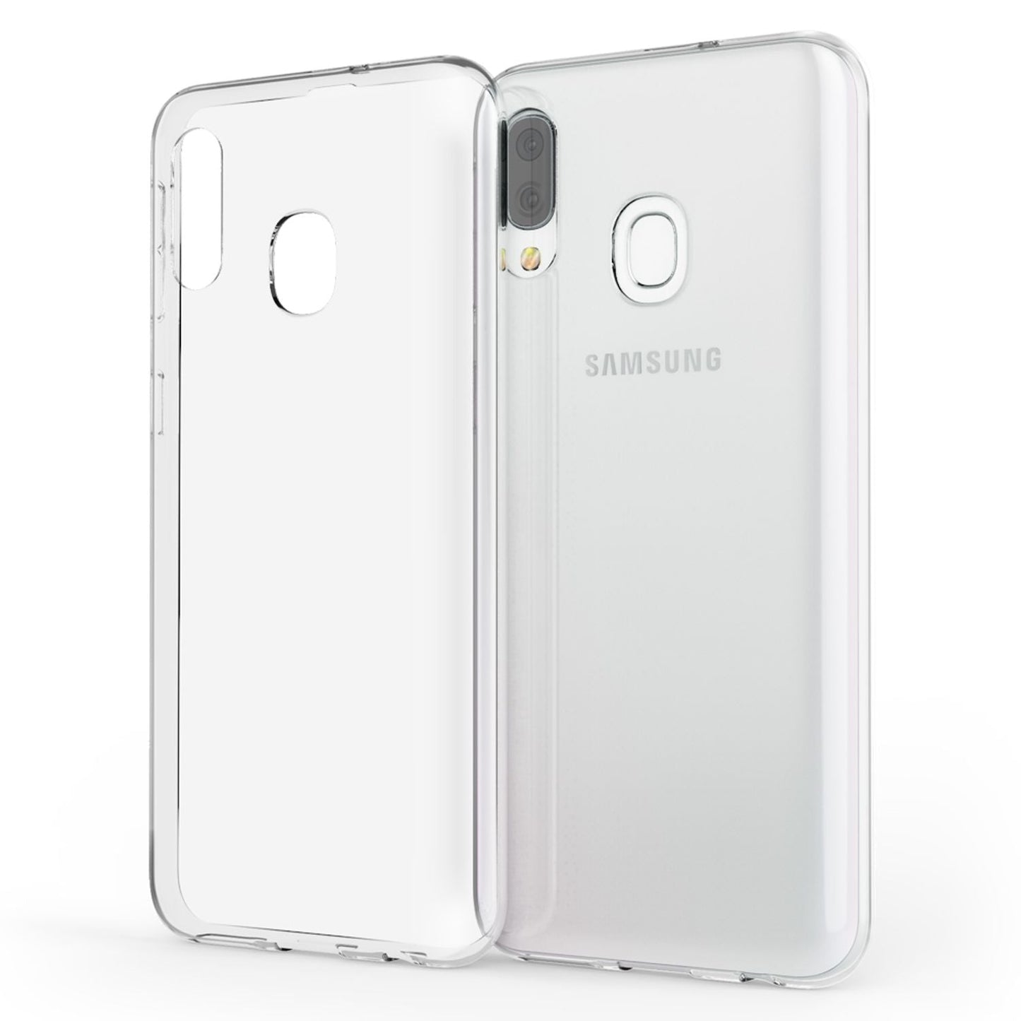 NALIA Handyhülle kompatibel mit Samsung Galaxy A20e Hülle, Dünne Durchsichtige Silikon Schutzhülle Phone Case Soft Cover, Ultra-Slim Bumper Gummi Handy-Tasche Skin Etui Schale Klar Weich - Transparent