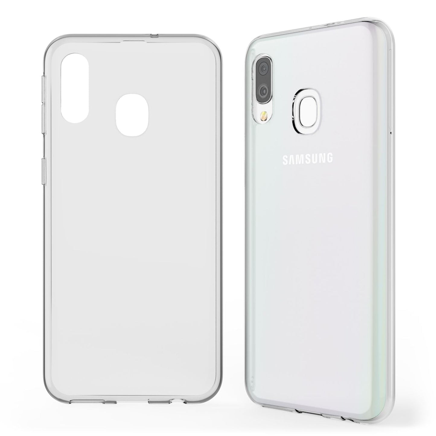 NALIA Handyhülle kompatibel mit Samsung Galaxy A20e Hülle, Dünne Durchsichtige Silikon Schutzhülle Phone Case Soft Cover, Ultra-Slim Bumper Gummi Handy-Tasche Skin Etui Schale Klar Weich - Transparent