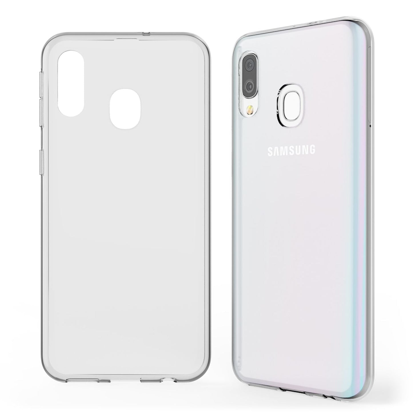 NALIA Transparente Silikonhülle für Samsung Galaxy A40 – Anti-Gelb & Rutschfest – GLAZE (Handyhülle Kristallklar, Schlank & Stoßfest) – Marke aus Berlin