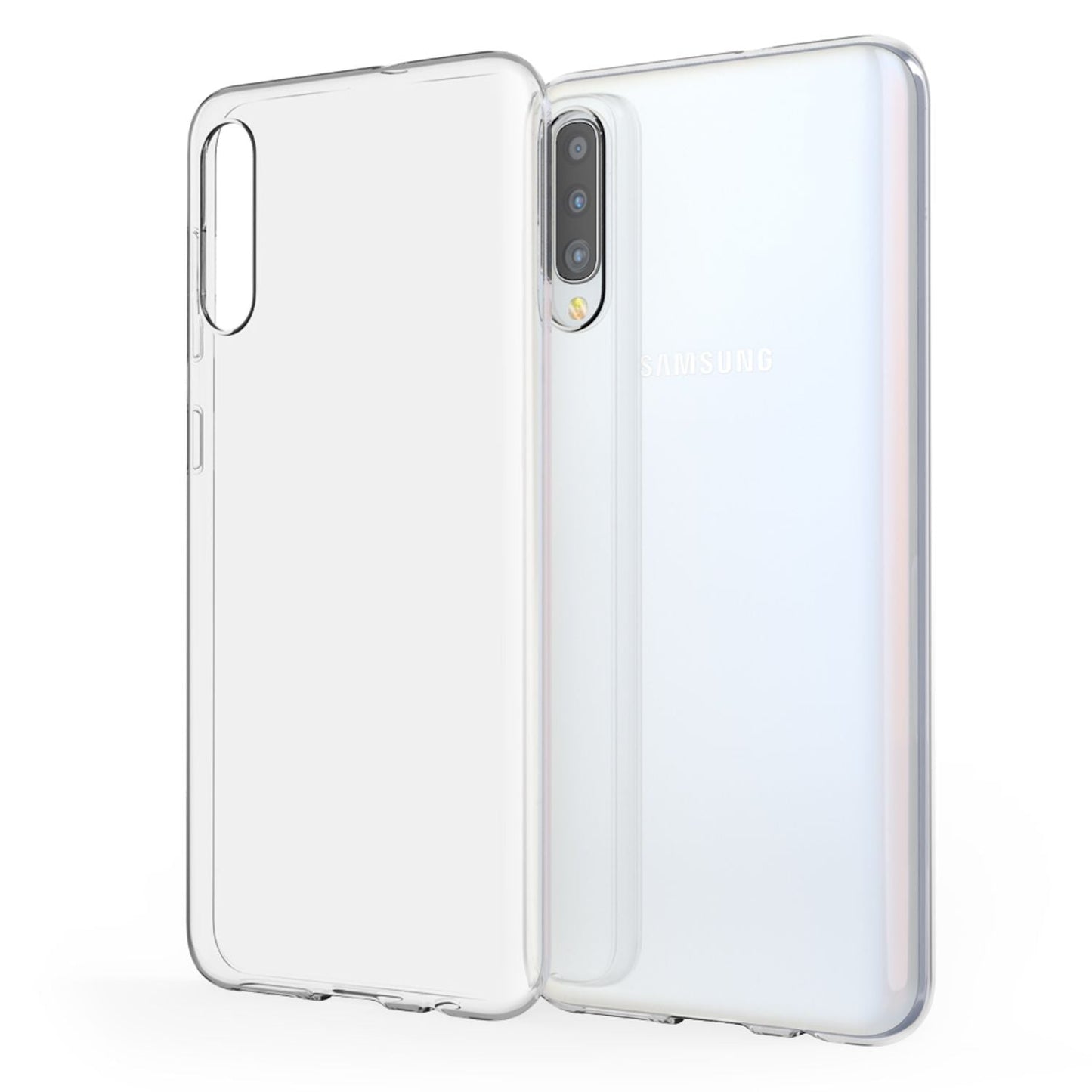 NALIA Transparente Silikonhülle für Samsung Galaxy A50 – Anti-Gelb & Rutschfest – GLAZE (Handyhülle Kristallklar, Schlank & Stoßfest) – Marke aus Berlin