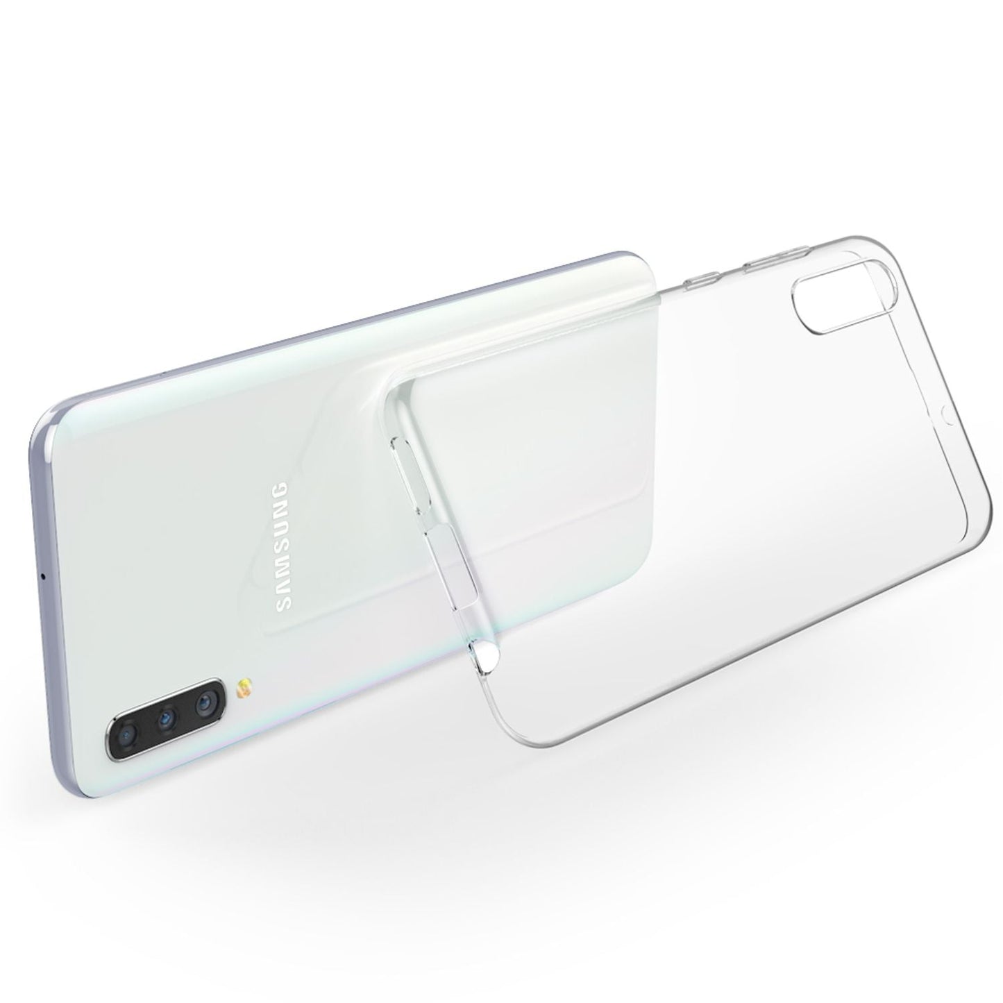 NALIA Transparente Silikonhülle für Samsung Galaxy A50 – Anti-Gelb & Rutschfest – GLAZE (Handyhülle Kristallklar, Schlank & Stoßfest) – Marke aus Berlin