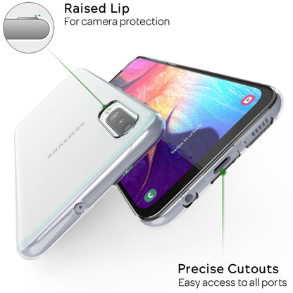 NALIA Transparente Silikonhülle für Samsung Galaxy A70 – Anti-Gelb & Rutschfest – GLAZE (Handyhülle Kristallklar, Schlank & Stoßfest) – Marke aus Berlin