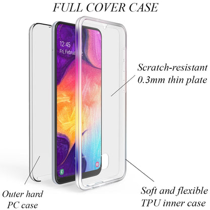 NALIA 360° Hülle für Samsung Galaxy A70 – Vorne & Hinten Schutz – 360GUARD (Full-Body Case) – Marke aus Berlin