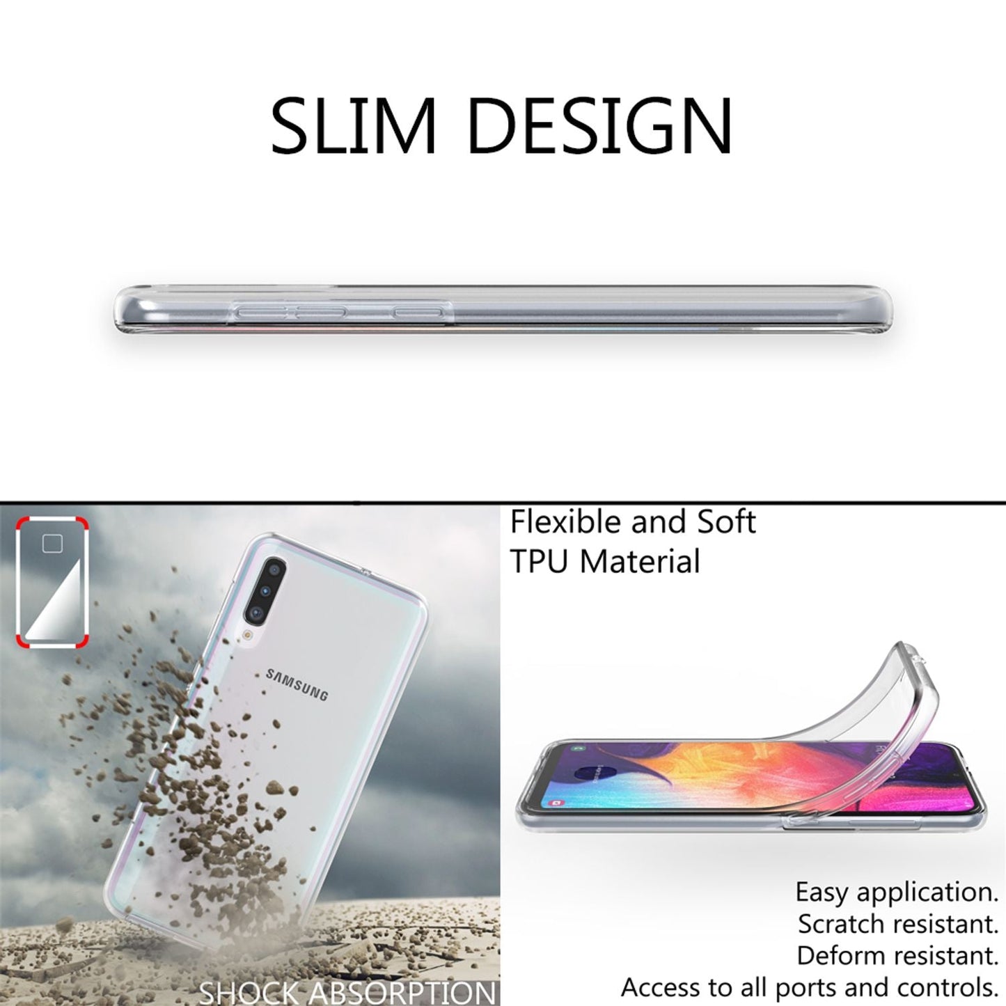 NALIA 360° Hülle für Samsung Galaxy A70 – Vorne & Hinten Schutz – 360GUARD (Full-Body Case) – Marke aus Berlin