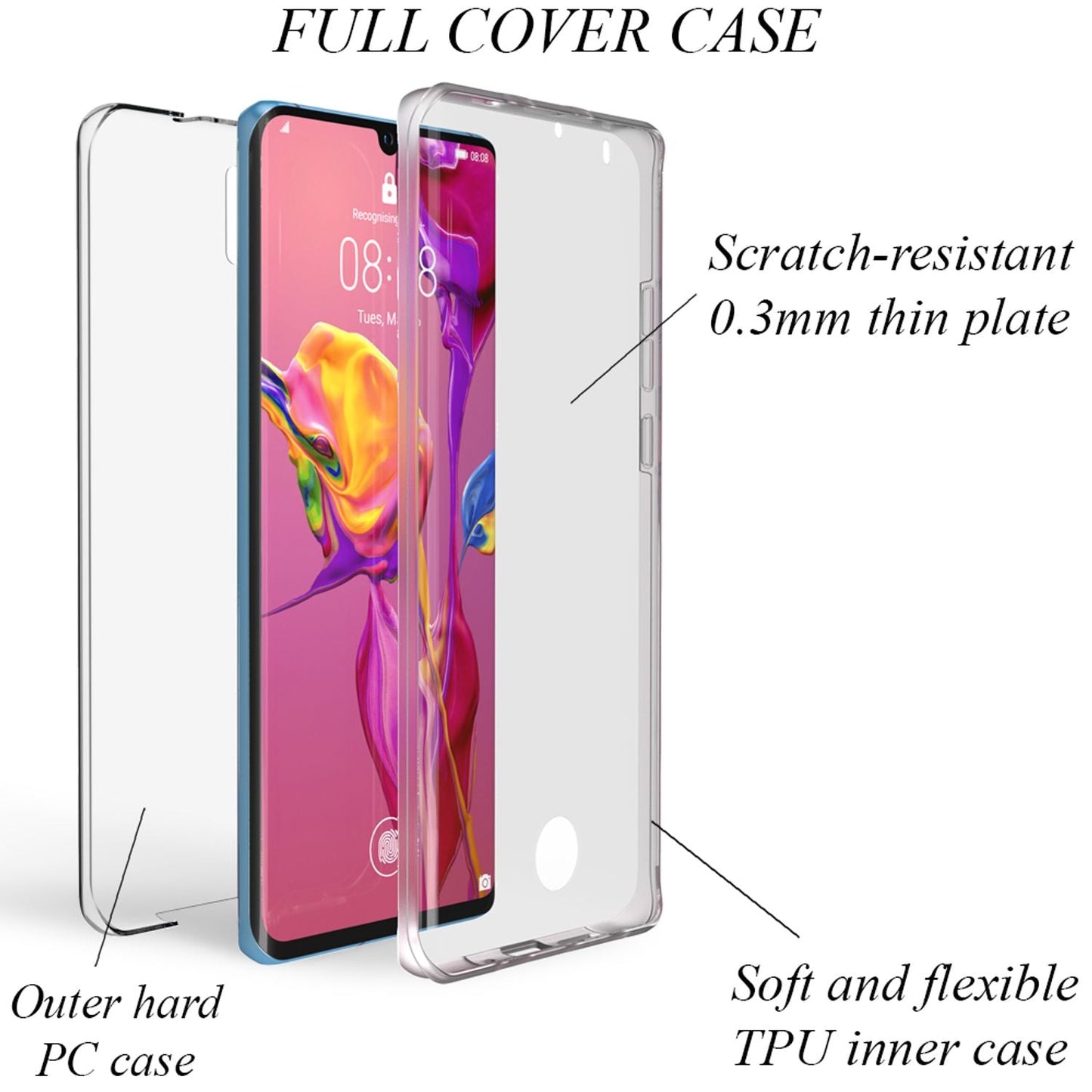 NALIA 360° Hülle für Huawei P30 Pro – Vorne & Hinten Schutz – 360GUARD (Full-Body Case) – Marke aus Berlin