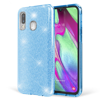 NALIA Glitzerhülle für Samsung Galaxy A40 – Funkelnder Glitzer-Look & Grip – SHINEPOP (Silikon Case) – Marke aus Berlin