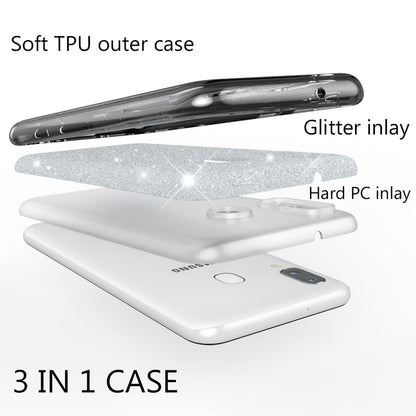 NALIA Glitzerhülle für Samsung Galaxy A40 – Funkelnder Glitzer-Look & Grip – SHINEPOP (Silikon Case) – Marke aus Berlin