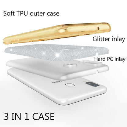 NALIA Glitzerhülle für Samsung Galaxy A40 – Funkelnder Glitzer-Look & Grip – SHINEPOP (Silikon Case) – Marke aus Berlin