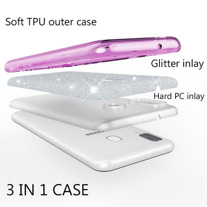 NALIA Glitzerhülle für Samsung Galaxy A40 – Funkelnder Glitzer-Look & Grip – SHINEPOP (Silikon Case) – Marke aus Berlin