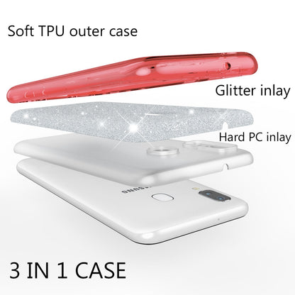 NALIA Glitzerhülle für Samsung Galaxy A40 – Funkelnder Glitzer-Look & Grip – SHINEPOP (Silikon Case) – Marke aus Berlin