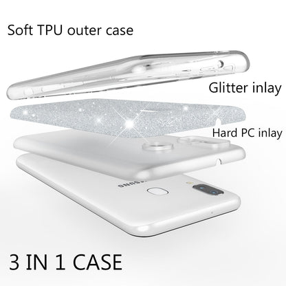NALIA Glitzerhülle für Samsung Galaxy A40 – Funkelnder Glitzer-Look & Grip – SHINEPOP (Silikon Case) – Marke aus Berlin