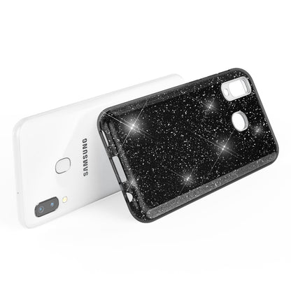 NALIA Glitzerhülle für Samsung Galaxy A40 – Funkelnder Glitzer-Look & Grip – SHINEPOP (Silikon Case) – Marke aus Berlin