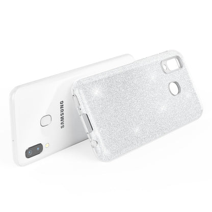 NALIA Glitzerhülle für Samsung Galaxy A40 – Funkelnder Glitzer-Look & Grip – SHINEPOP (Silikon Case) – Marke aus Berlin